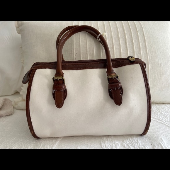Liz Claiborne Vintage Leather Satchel Purse - Picture 3 of 9